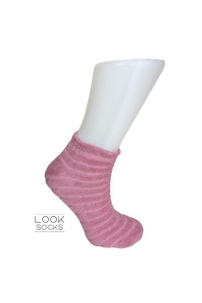 LOOKSOCKS ЧОРАПИ LOOK Дамски памучни чорапи с обратна хавлиена прежда, 4 чифта