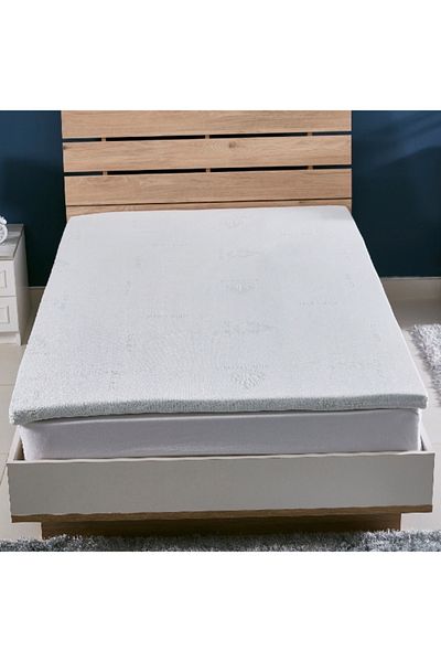 Home Box Aloevera Infused Memory Foam Twin Mattress Topper 120x200cm