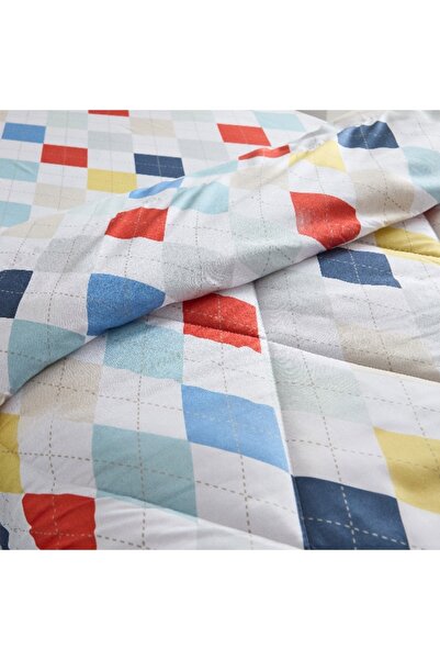 Home Box Nora Plaid Microfibre Single Reversible Comforter 135x220cm