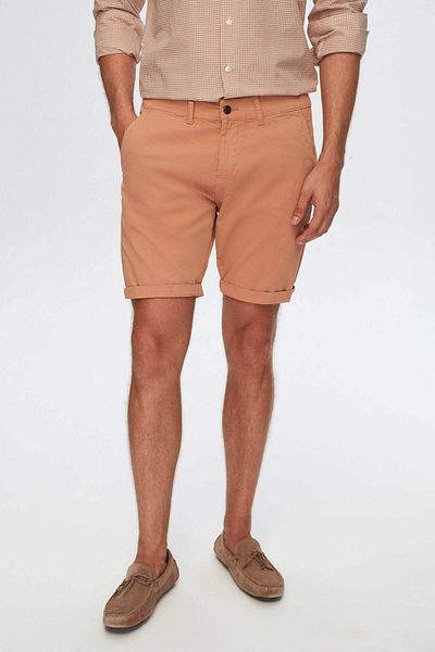 D'S Damat Slim Fit-Chino-Shorts aus Baumwolle mit Seitentaschen in Kamel