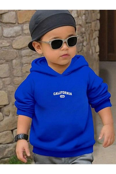 BENROMA Детски суичър с качулка с щампа California