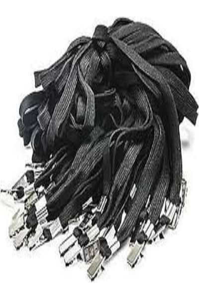 KRAF Black Metal Clips - 50 Card Strap Lanyard, 510g