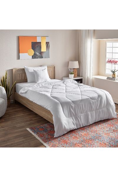 Home Box Andorra 4-Piece Twin Microfiber Comforter Set - 160x220 cm