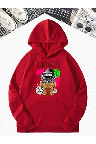 DM DOLCE MORE Hanorac unisex cu glugă, cu 3 fire, din bumbac pieptănat, cu im...