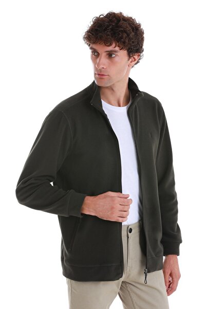 Hatemoğlu Хакі Regular Fit Повністю застібнута полярна кофта