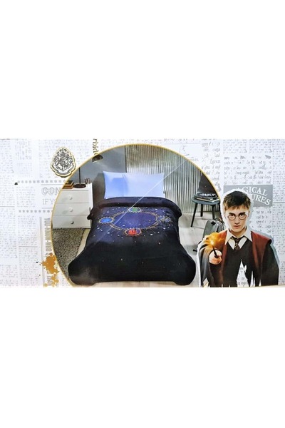 Özdilek Lisanslı Tek Kişilik Çocuk Battaniye (155X215)-harry Potter Lacivert