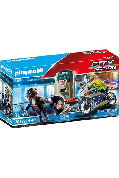 Playmobil 70572 City Action Police Bank Robber Chase, Suitable For Children Aged 4 And Above E