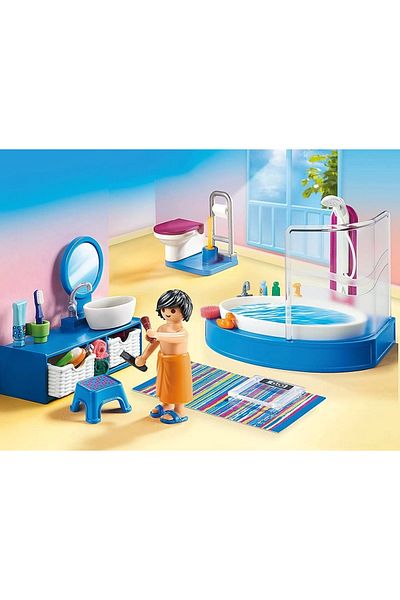 Playmobil بيت الدمى بلاي موبيل 70211 - لعبة الحمام للأعمار من 4 سنوات فما فوق
