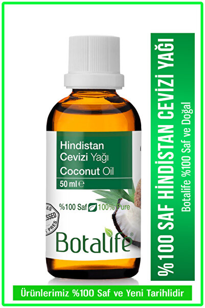 Botalife Hindistan Cevizi Yağı 50ml %100 Saf (Katkı İçermez ve Seyreltilmemiş)
