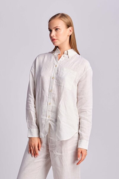 Ruck & Maul Kırık Beyaz Kadın Gömlek