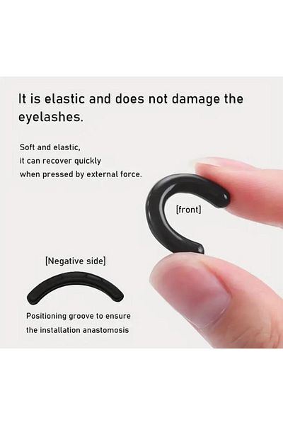 miatamer 10Pcs Eyelash Curler Replacement Pads, Black Silicone Rubber Replacement Pads