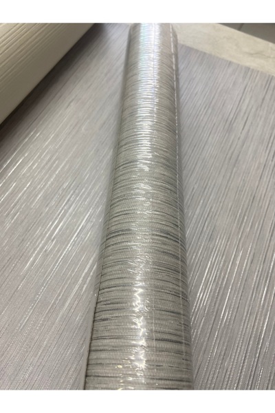 Dekor Ithal Beyaza Gümüş Kabartmalı Silinebilir Duvar Kağıdı Eni 53cm/boyu 10...