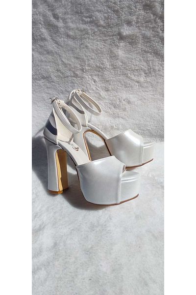Berush Bride Berush Bride Women's 13 cm Pearl Skin Hidden Heel Platform Evening Dress Shoes