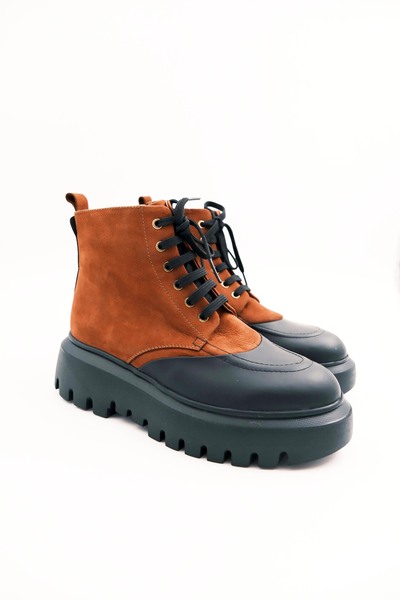 Tenau Жіночі черевики з натуральної шкіри кольору черепиці