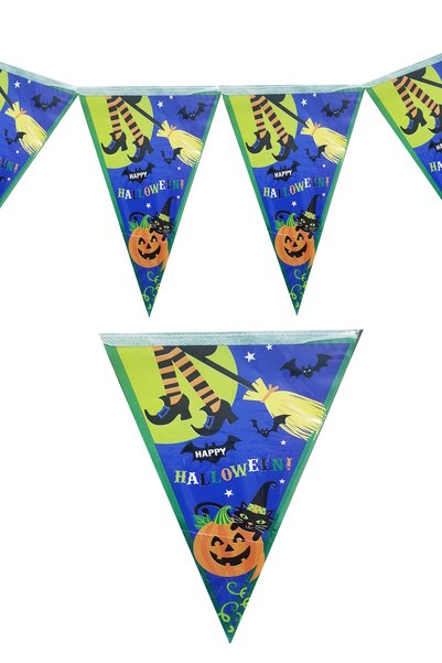 Parti dolabı 160cm Cadılar Bayramı Parti Flaması Halloween Balkabağı Cadı Süs...
