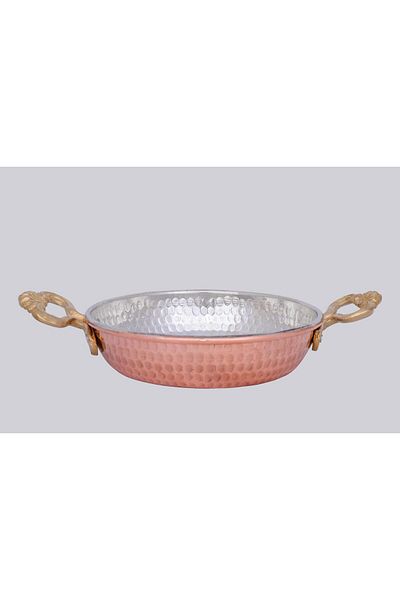 Saray Ottoman handicraft Heavy Copper Pan No:1