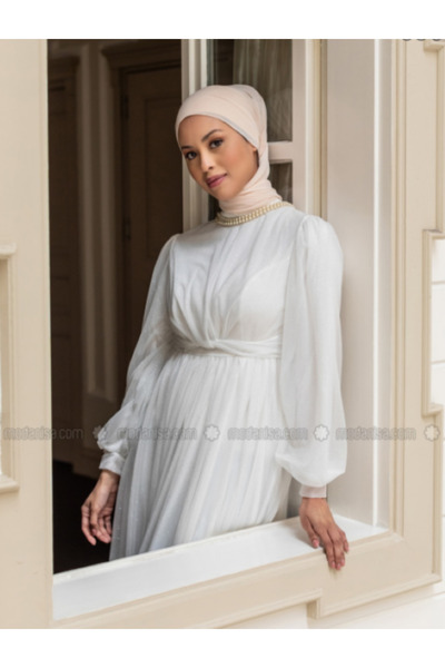 Differenza Krep Şifon Şal - Krem