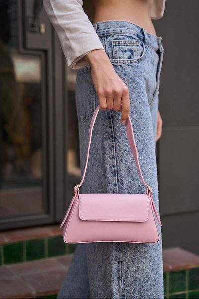 Madamra Candy Pink női Alba Simple Design női válltáska burkolattal -