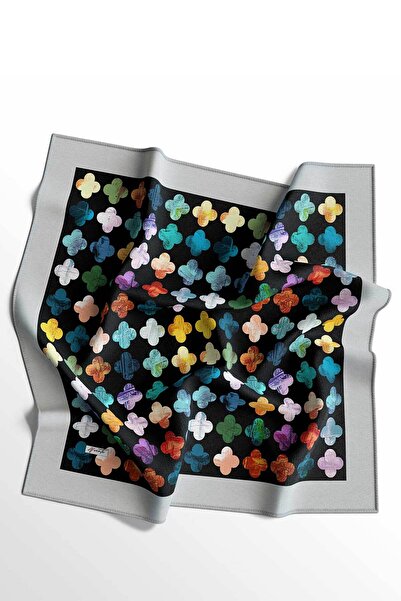 Zerruba Renkli Desenli Pamuk Eşarp