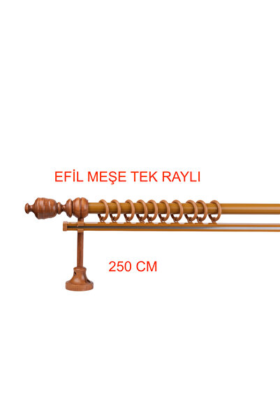 di'mora by ağbaht züc. Meşe Efil Demonte Başlıklı Ahşap Rustik Perde Askısı -...