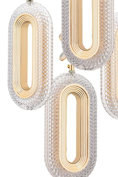 İstanbul Avize Alfa Led 4'lü Gold Kumandalı 3 Renk Ledli Modern Led Avize