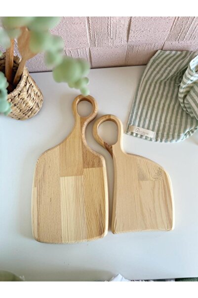 ERSAT HOME لوح تقطيع وعرض خشبي مزخرف مكون من قطعتين