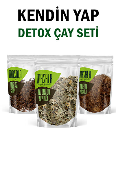 Super Gurme Masala 3 Lü Set Detoks Çayı (kiraz Sapı - Mısır Püskülü - Avokado Yaprağı)