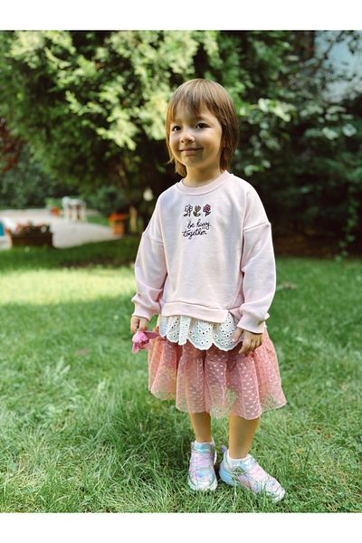 OZZY KİDS Girl's Scalloped Sweatshirt