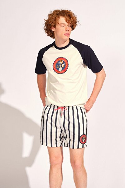 Ruck & Maul Ekru Erkek Deniz Şortu