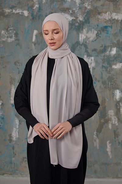 Differenza Şal din şifon creponat de culoarea pietrei