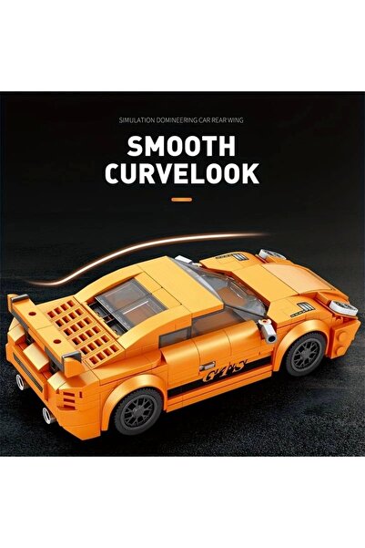 BUILDING BLOCK Technic Spor Araba Sarı Ferrari 3D Lego BUILDING BLOCKS 318 Parça 14+ YAŞ Puzzle Araba Hediye