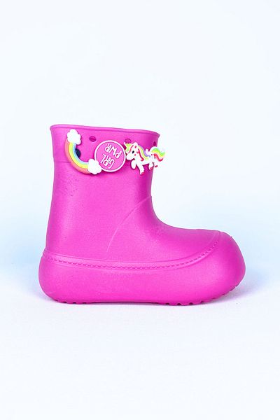 Zerenyus Pink Girl's Rain Boots-boots - Αδιάβροχα