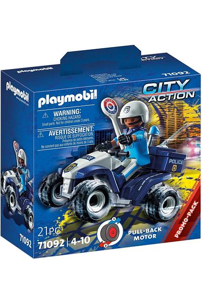 Playmobil City Action 71092 Police Quadrilateral Off-Road Vehicle