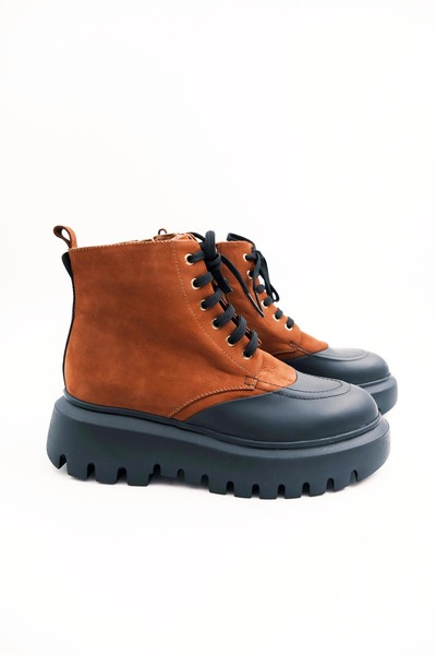 Tenau Жіночі черевики з натуральної шкіри кольору черепиці