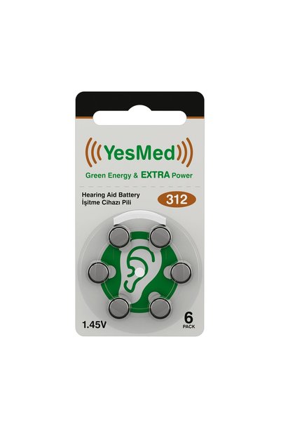 YesMed Extra Power 312 Numara Pili (10 Paket x 6 Adet = 60 Adet Pil)