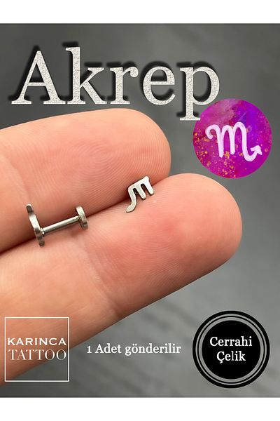 Karınca Piercing Zodiac Symbols Zodiac Ear Tragus Helix Cartilage Piercing Earring