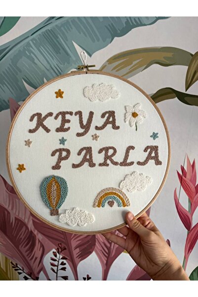 punch passion Bebek kapı süsü, hastane kapı süsü,  30 cm, punch nakışlı, isim...