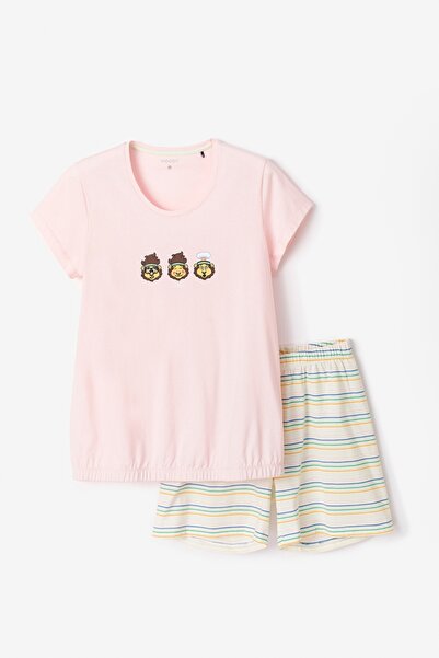 Woody Pijamale de damă-Bst - 406-roz