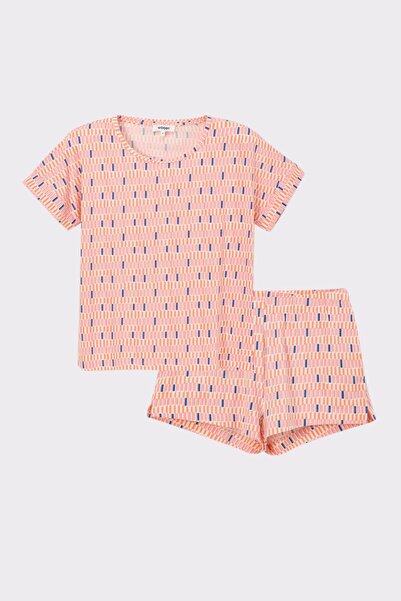 Woody Retro Motif Women's Pajamas (Bpb-968)