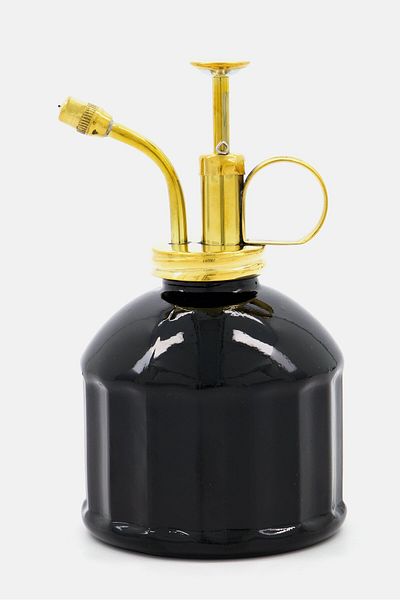 Modern Sprout Glass Brass Mister , Black