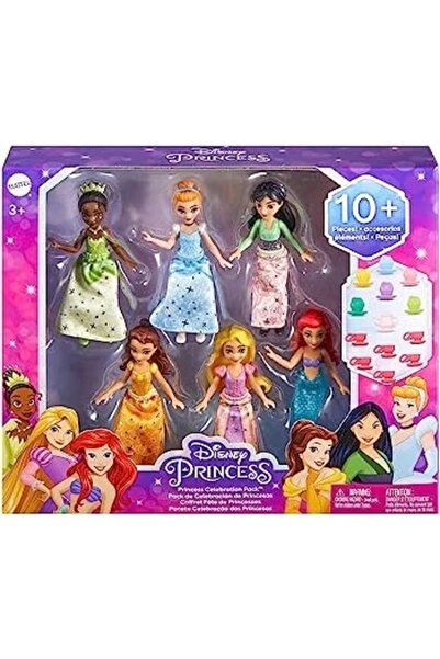 mattel Disney Prenses Bebekleri 6'lı Set, 3 yaş ve üzeri, HLW91