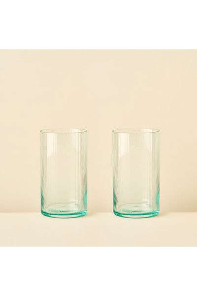 Bella Maison Stripe Soft Drink Cup Set of 2 (500 Cc)