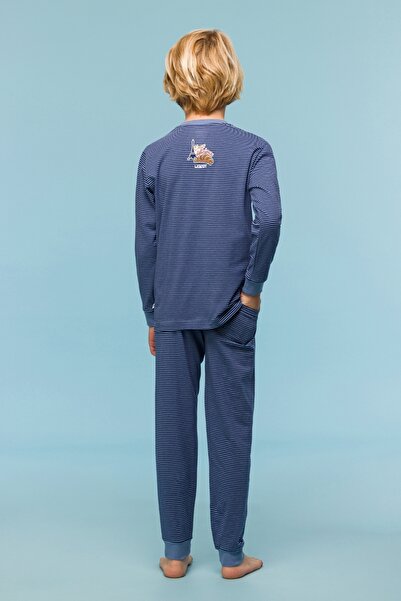 Woody 2-8 Years Old Boys' Pajamas-Pld - 904-Striped Blue