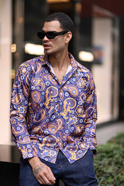 PASSERO slim fit Cămașă digitală cu imprimeu