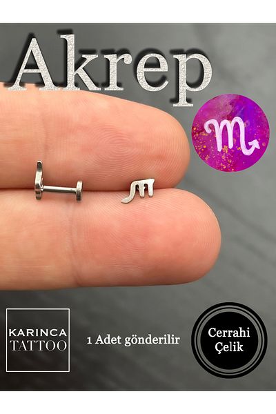Karınca Piercing Zodiac Symbols Zodiac Ear Tragus Helix Cartilage Piercing Earring