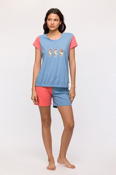 Woody Pijamale de damă-Bst - 818-albastru