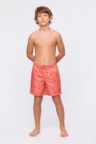 Woody Σορτς κολύμβησης για αγόρι 2-8 ετών - Palm Printed, Orange Qww 943