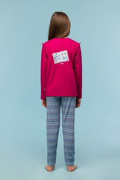 Woody Pflaumenfarbener Damen-pyjama – Plg 357