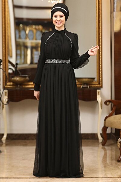 Esilanur Efsane Tesettür Abiye Siyah