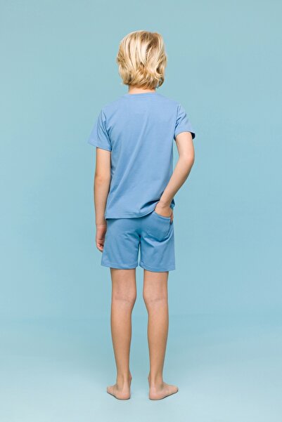 Woody 2-8 Yaş Erkek Çocuk Pijama-Ple - 818-Mavi